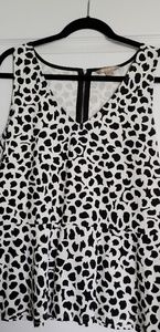 Banana republic peplum sleeveless top